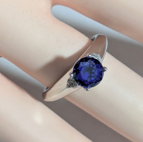 14k W Gold Scott Kay Sapphire Ring s 5. 5 - Picture 10 of 12